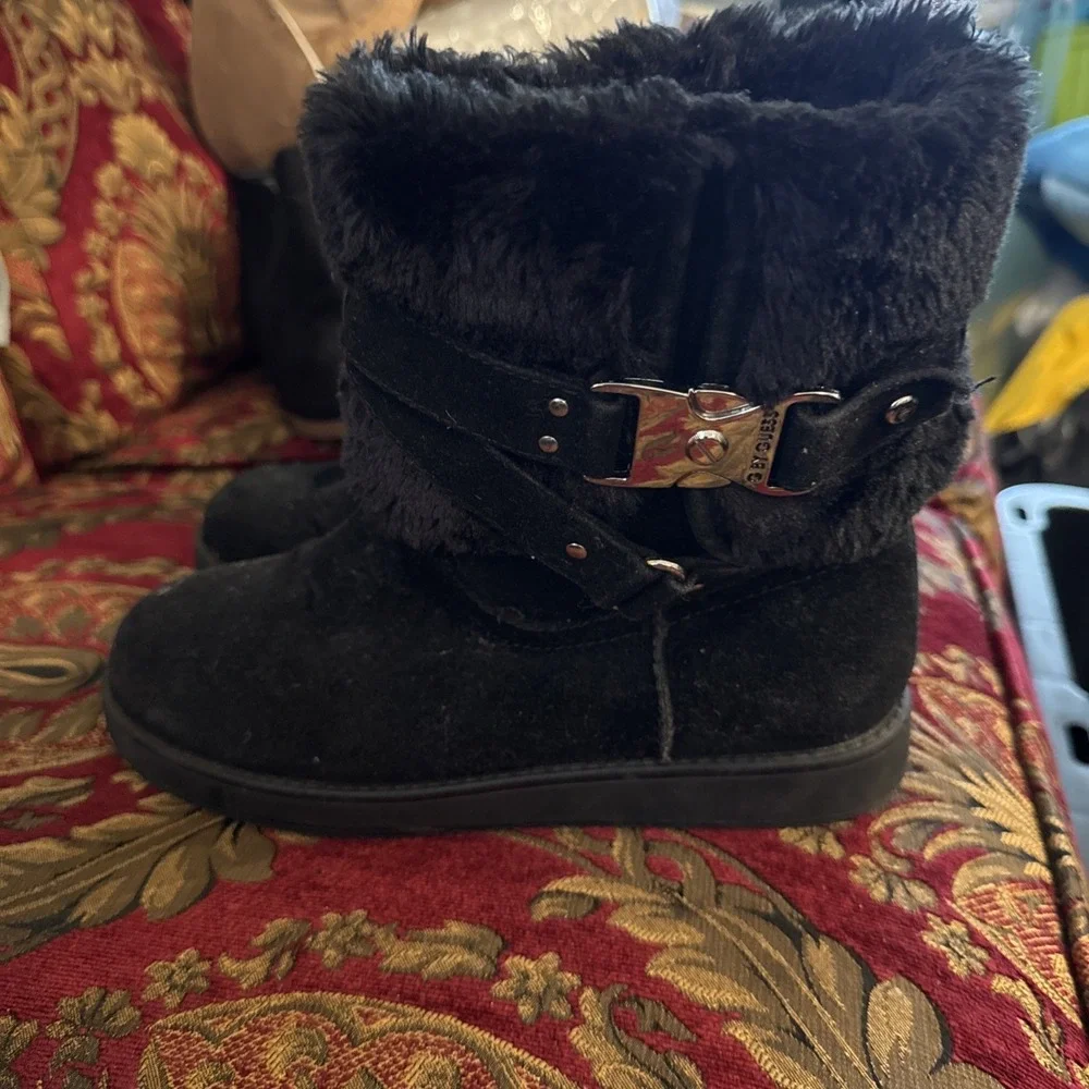 GBG Los Angeles Womens Adlea Black Winter & Snow Boots 7